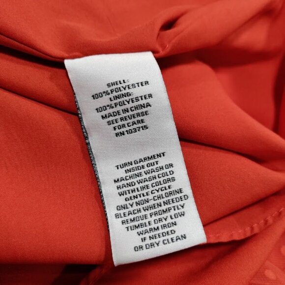 Nanette Pleta Cup Split Neck Three Quarter Sleeve Dot Print Dress Orange Size 6 - Picture 8 of 12